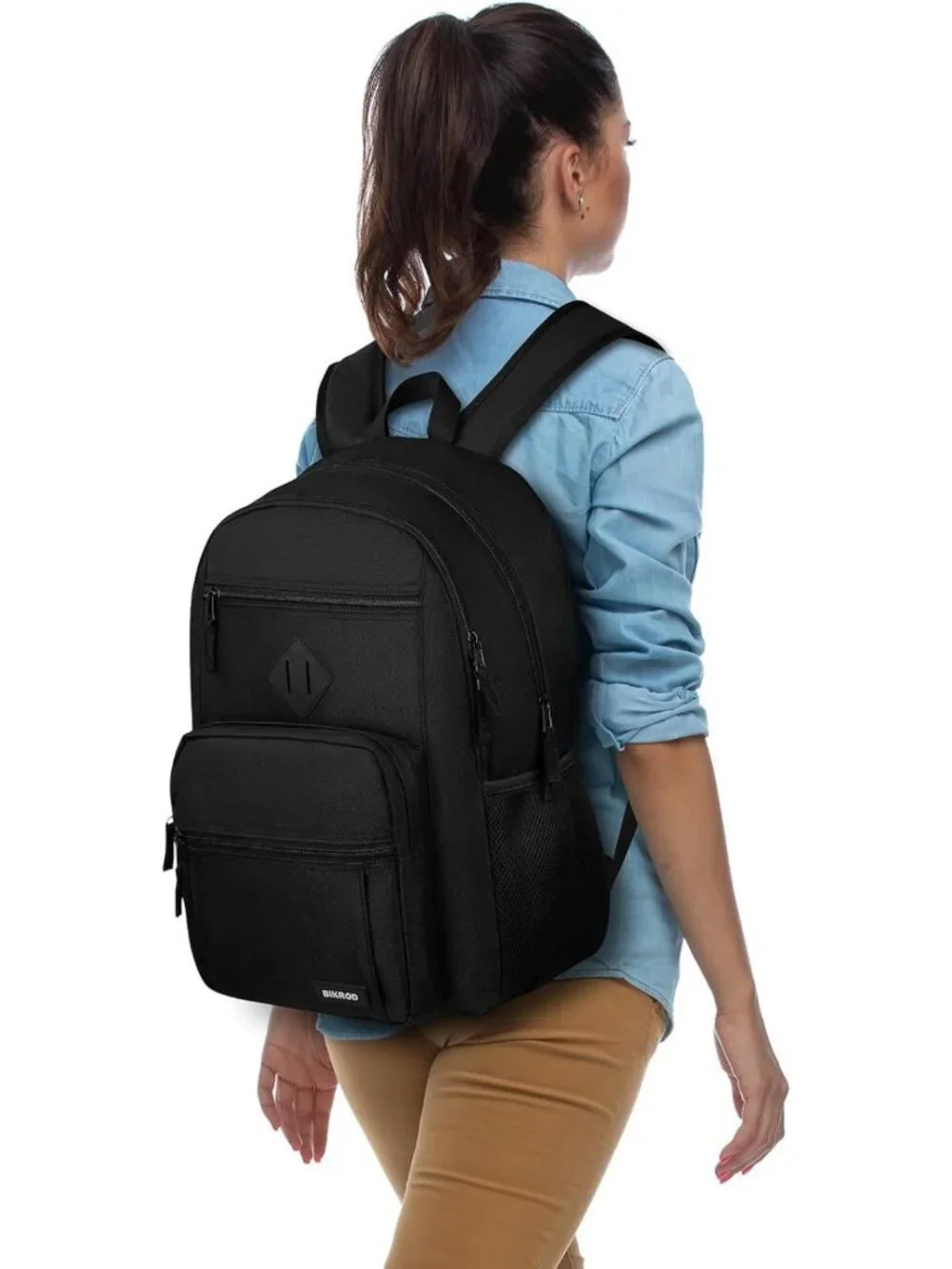 Lightweight Black Backpack for School, Travel & Daily Use - Fits 15.6